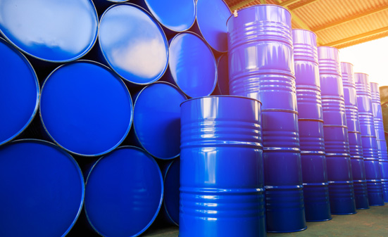 blue barrels